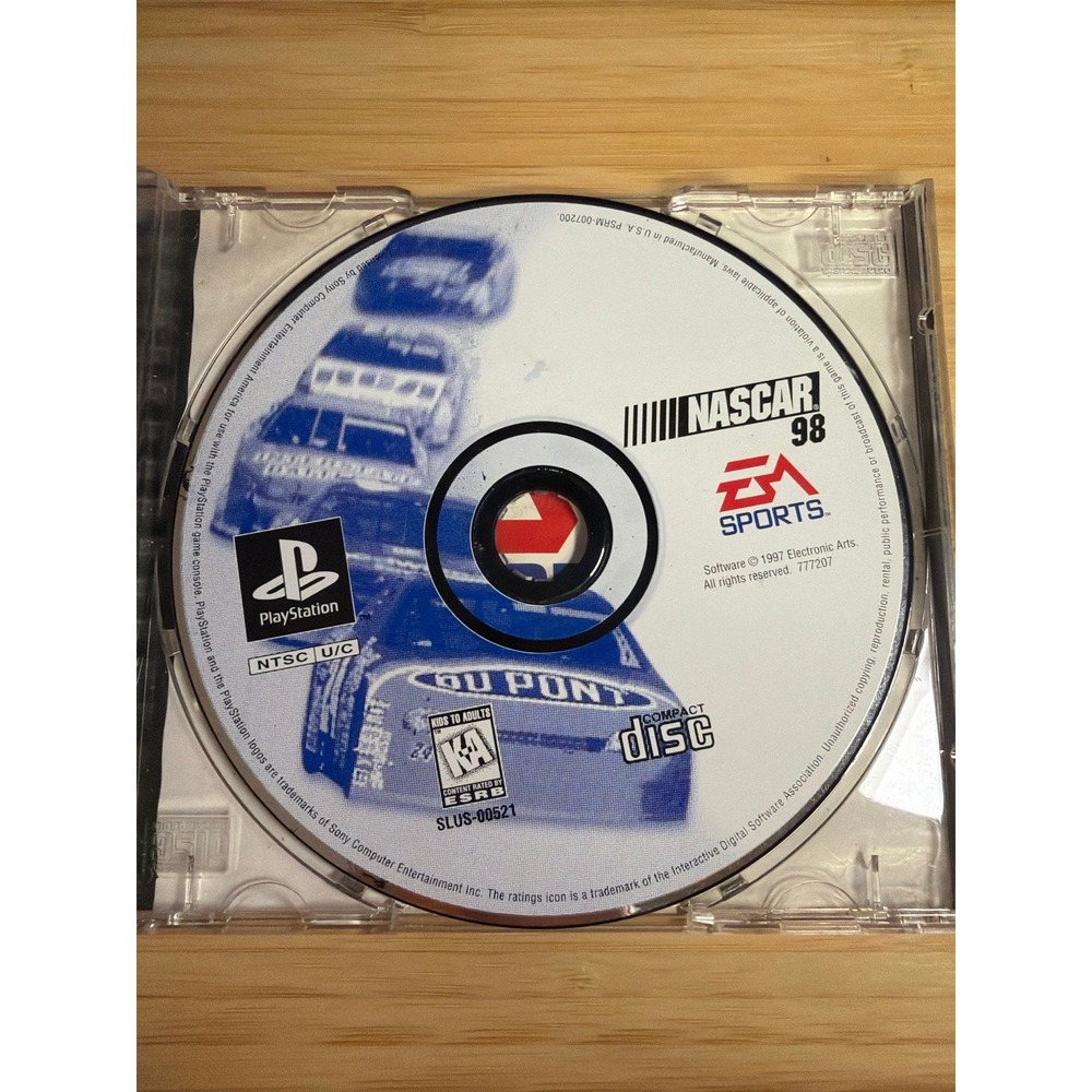 NASCAR 98‎ PS1 PlayStation Game No Manual Untested Cracked Case